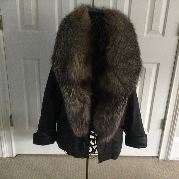 Other - Leather Fox Fur Jacket